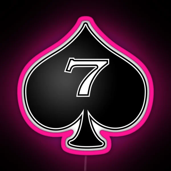Spade 7 Is 7 Your Lucky Number RGB Neon Sign