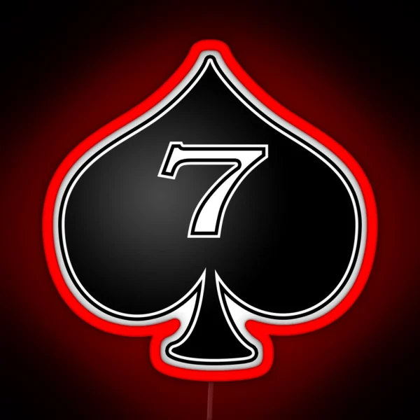 Spade 7 Is 7 Your Lucky Number RGB Neon Sign