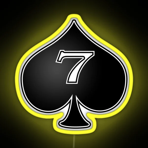 Spade 7 Is 7 Your Lucky Number RGB Neon Sign