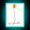 Vibrant Neon Pasta Lover's Kitchen Sign, Perfect Dining Room Wall Decoration.