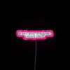 RGB Neon Sign with Whimsical Italian Food Themed Spaghetti Pattern