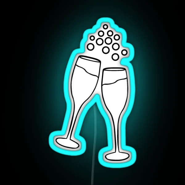 Sparkling Wine Toast RGB Neon Sign