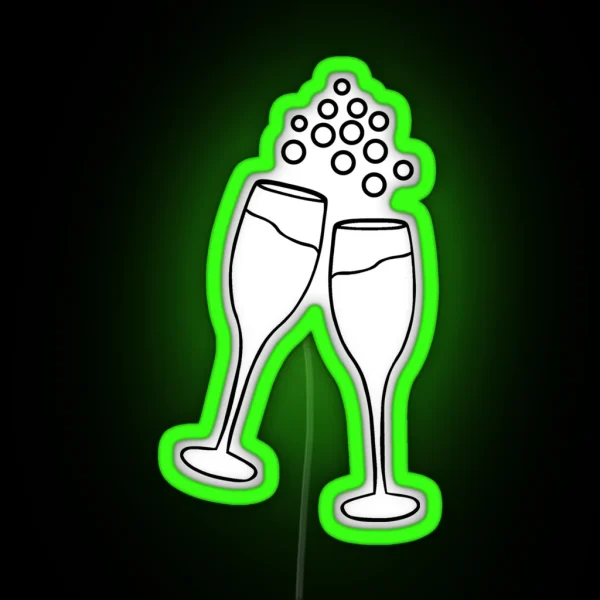 Sparkling Wine Toast RGB Neon Sign