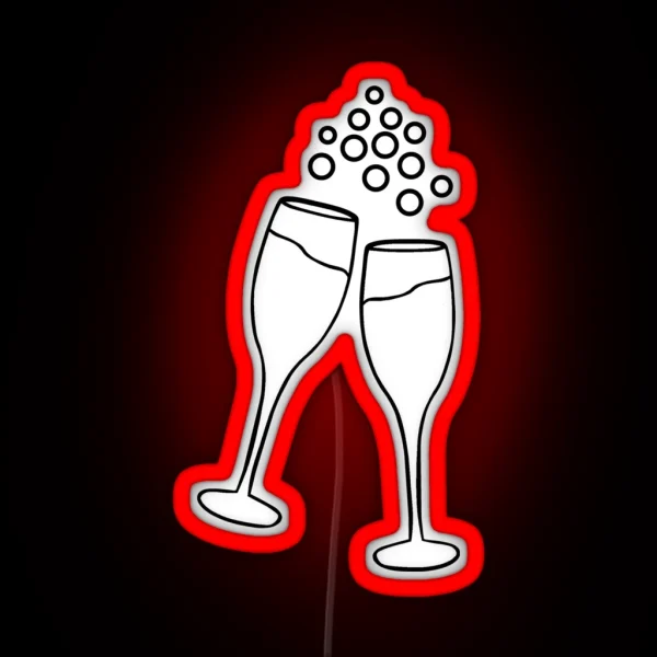 Sparkling Wine Toast RGB Neon Sign