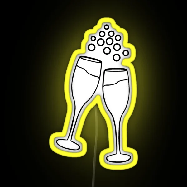 Sparkling Wine Toast RGB Neon Sign