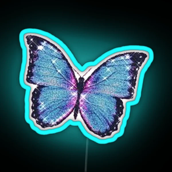 Sparkly Butterfly RGB Neon Sign