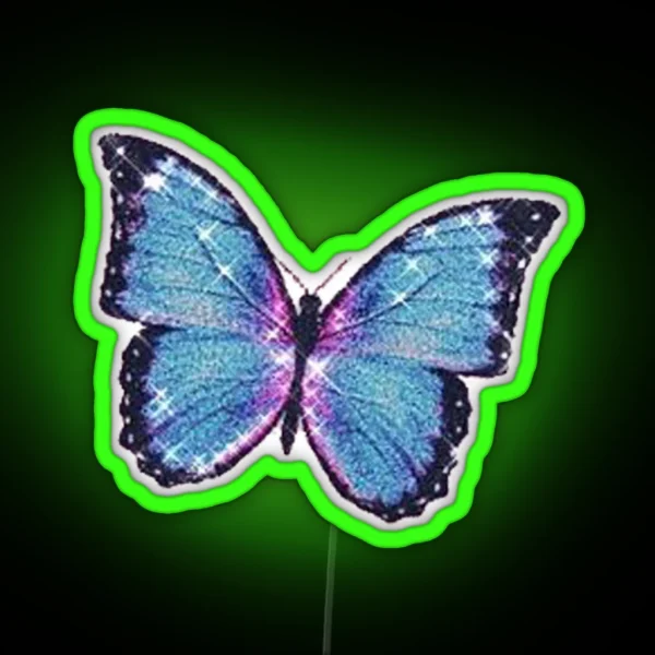 Sparkly Butterfly RGB Neon Sign