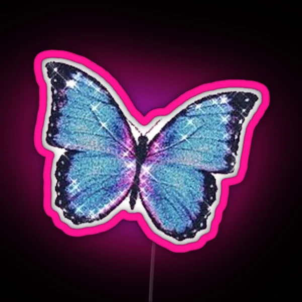 Sparkly Butterfly RGB Neon Sign