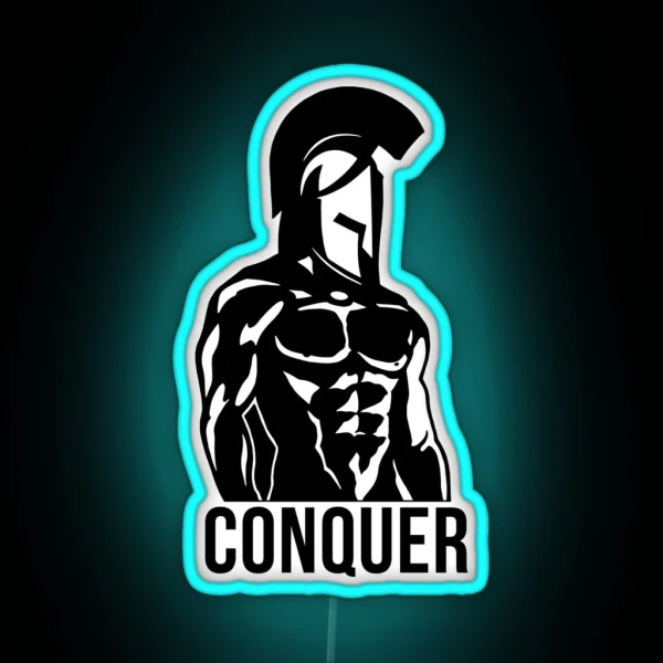 Spartan Conquer RGB Neon Sign