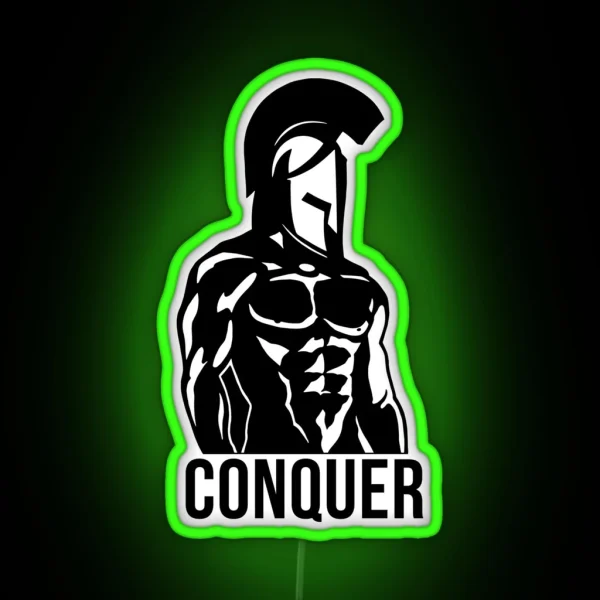 Spartan Conquer RGB Neon Sign