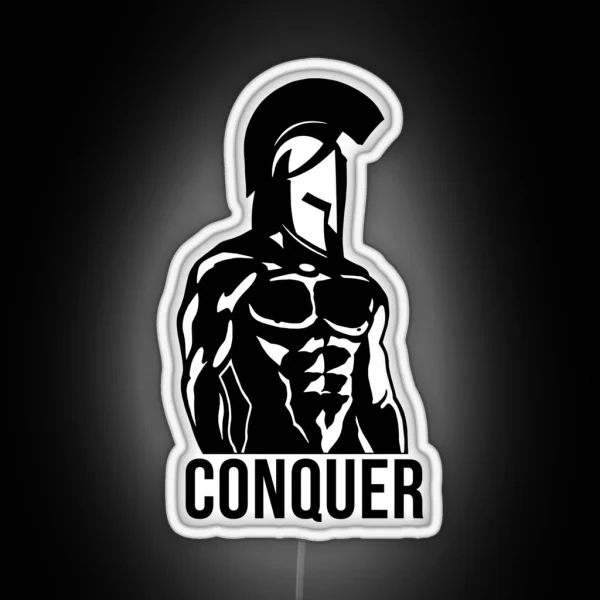 Spartan Conquer RGB Neon Sign