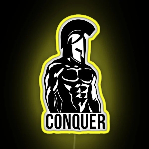 Spartan Conquer RGB Neon Sign