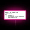 Customizable Speech Language Pathology Definition Neon Sign with Vibrant RGB Lighting