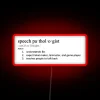 Neon definition of a speech pathologist's professional expertise in letters