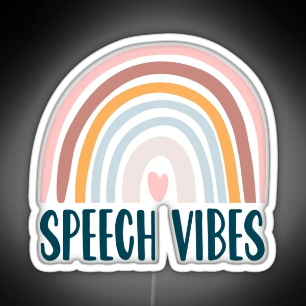 Speech Vibes Speech Language Pathologist Speechie Boho RGB Neon Sign