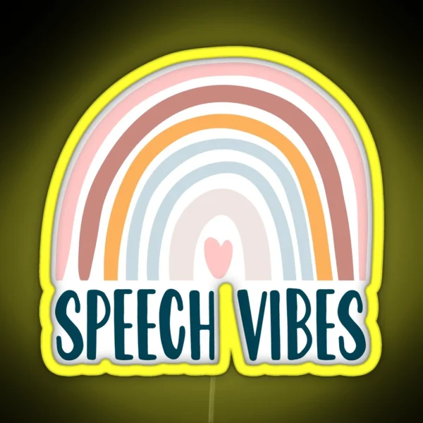 Speech Vibes Speech Language Pathologist Speechie Boho RGB Neon Sign