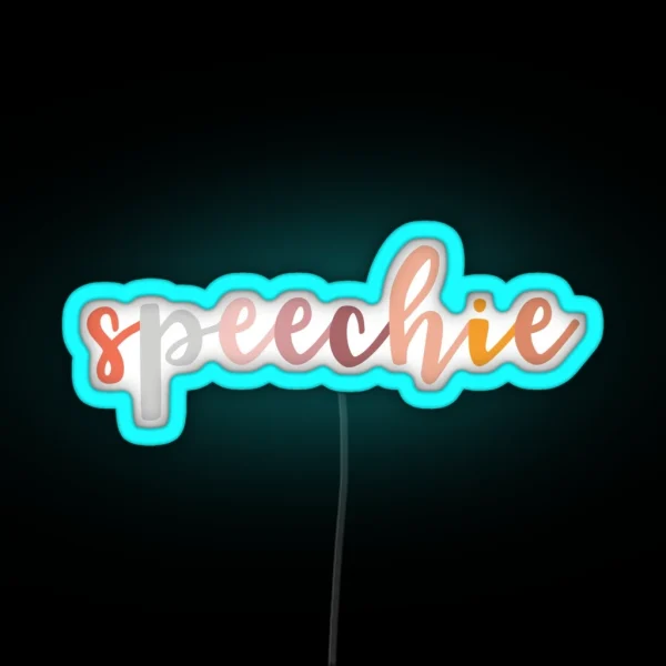 Speechie Speech Language Pathologist Speechie Boho RGB Neon Sign