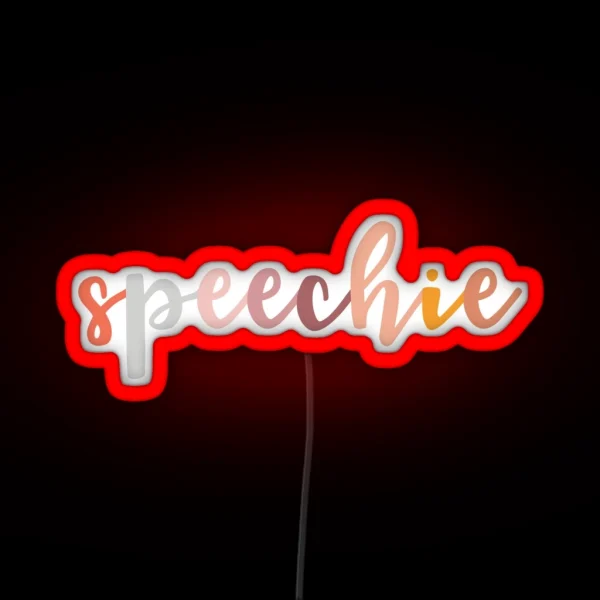 Speechie Speech Language Pathologist Speechie Boho RGB Neon Sign