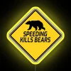 Brighten your space with this humorous anti-speeding warning bear sign