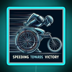 Speeding Towards Victory RGB Neon Sign