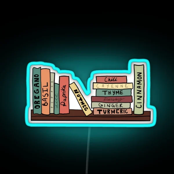 Spicy Book Lover Earthy Vibes Without Text RGB Neon Sign
