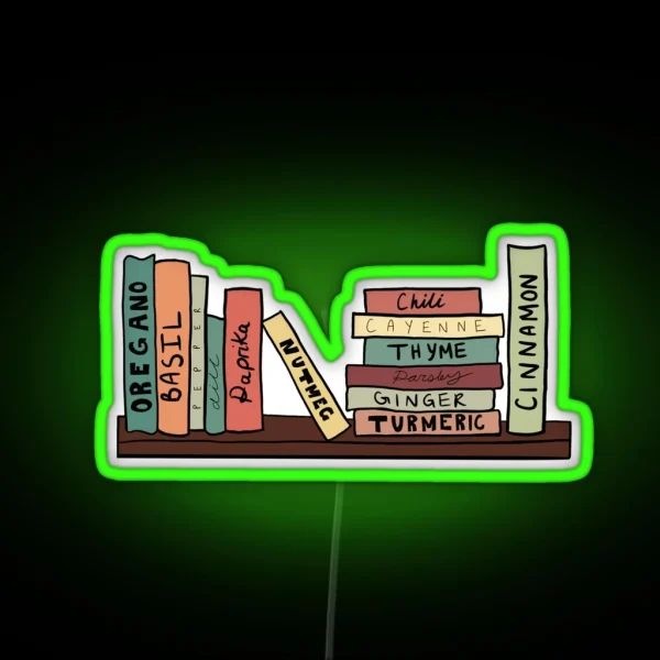 Spicy Book Lover Earthy Vibes Without Text RGB Neon Sign