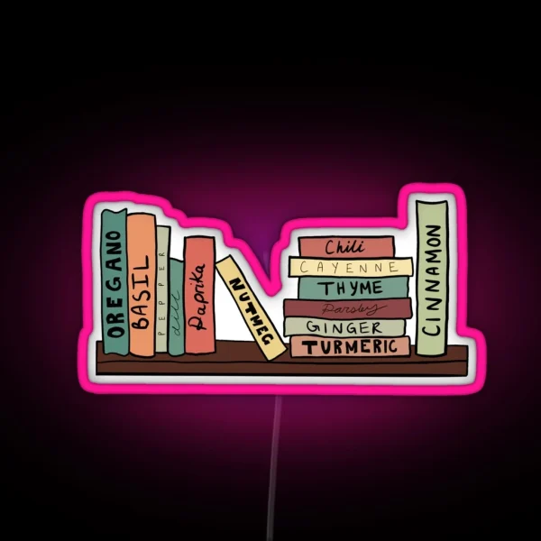 Spicy Book Lover Earthy Vibes Without Text RGB Neon Sign