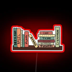 Spicy Book Lover Earthy Vibes Without Text RGB Neon Sign