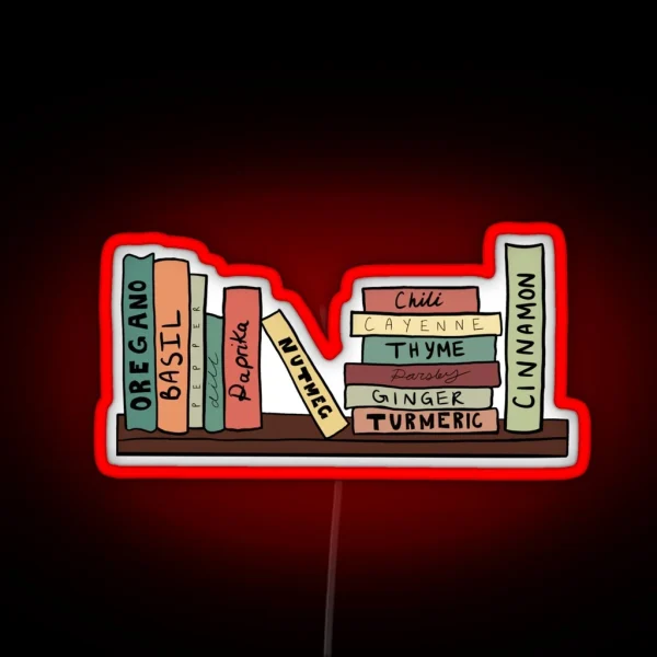 Spicy Book Lover Earthy Vibes Without Text RGB Neon Sign
