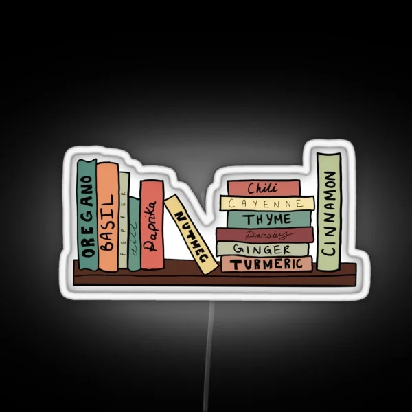Spicy Book Lover Earthy Vibes Without Text RGB Neon Sign