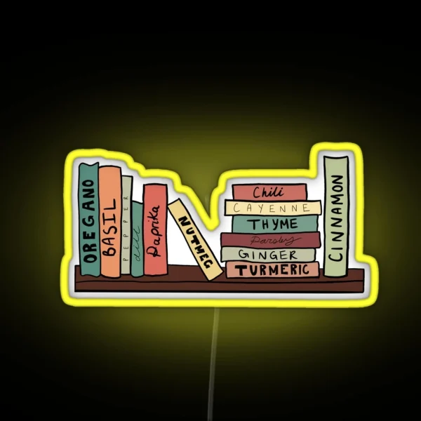 Spicy Book Lover Earthy Vibes Without Text RGB Neon Sign