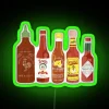 Vibrant Neon Sign Accentuates Home Decor with Hot Sauce Classic Tees