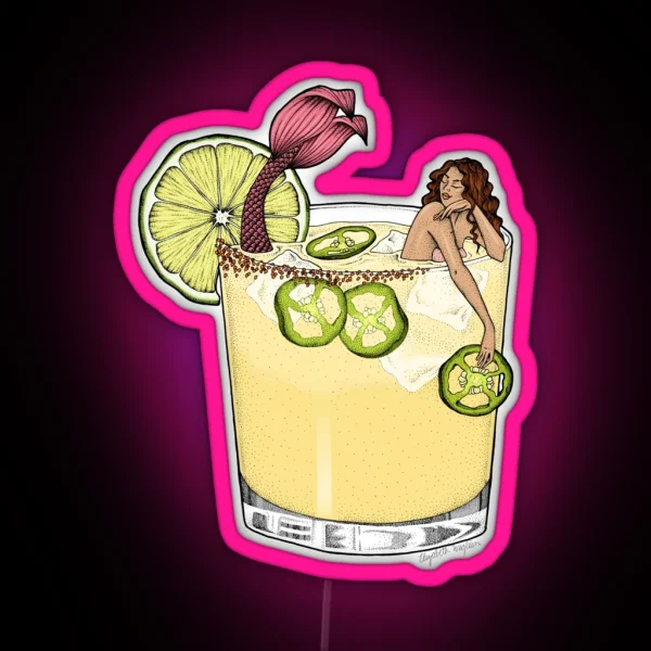 Spicy Margarita Mermaid RGB Neon Sign