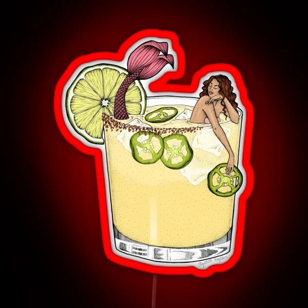Spicy Margarita Mermaid RGB Neon Sign