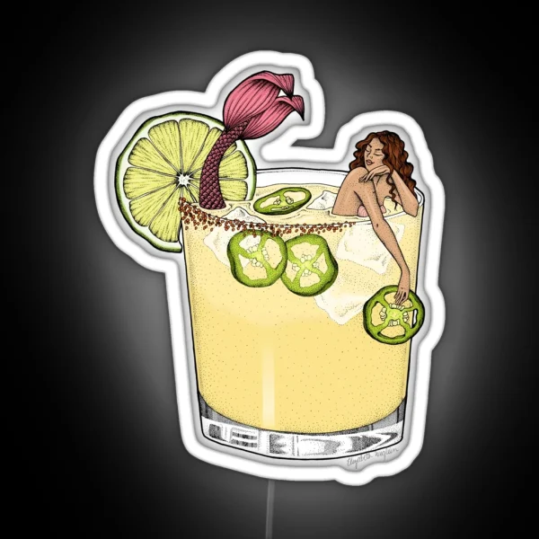Spicy Margarita Mermaid RGB Neon Sign