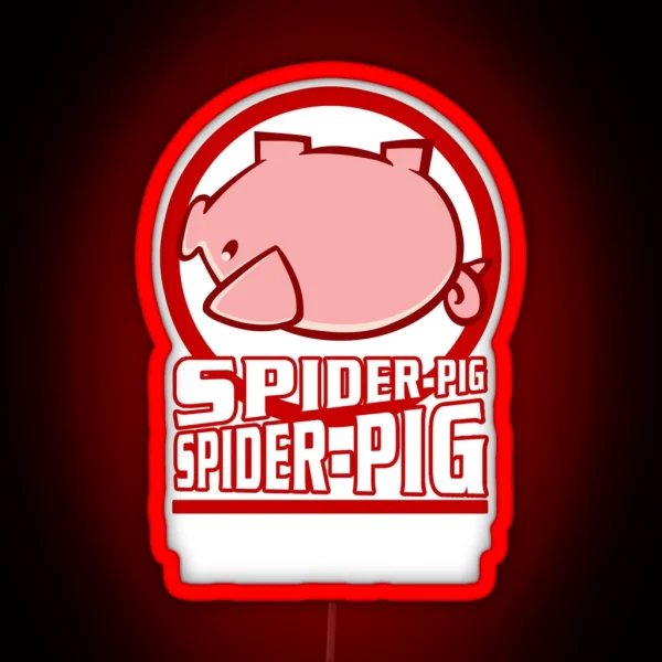 Spider Pig RGB Neon Sign