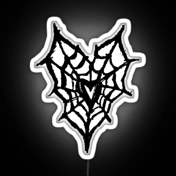 Spiderweb Heart RGB Neon Sign