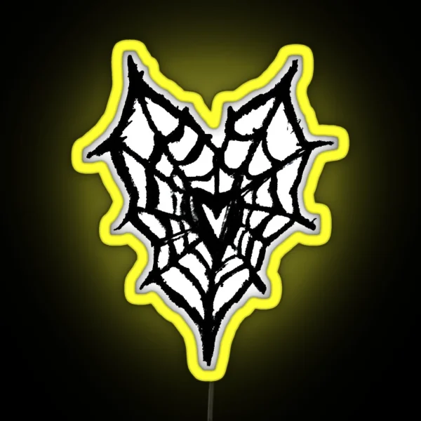 Spiderweb Heart RGB Neon Sign