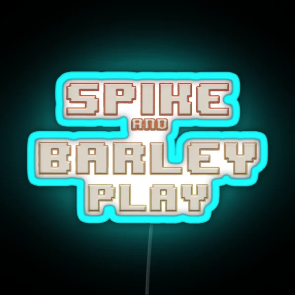 Spike And Barley Play Logo RGB Neon Sign