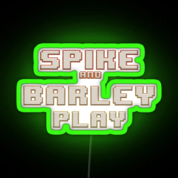 Spike And Barley Play Logo RGB Neon Sign