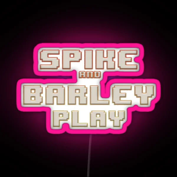 Spike And Barley Play Logo RGB Neon Sign
