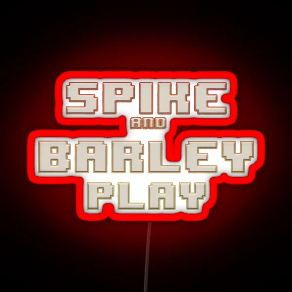 Spike And Barley Play Logo RGB Neon Sign