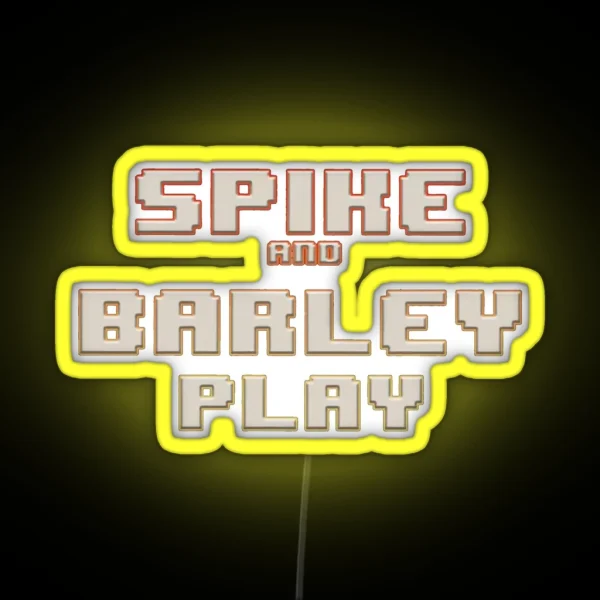 Spike And Barley Play Logo RGB Neon Sign