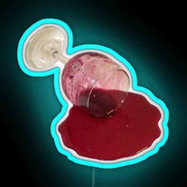 Spilled Red Wine RGB Neon Sign