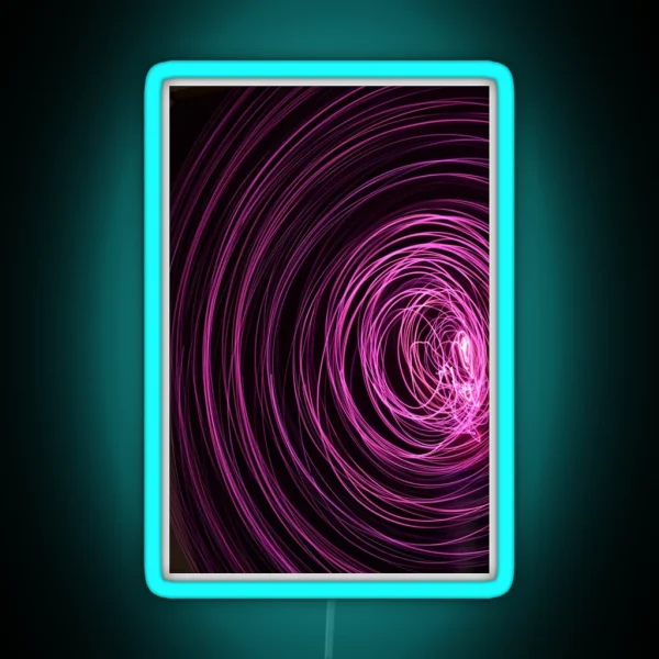 Spiral Light Trail RGB Neon Sign