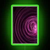 Elegant modern spiral light trail LED neon signs for interior.