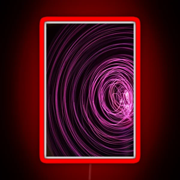 Spiral Light Trail RGB Neon Sign