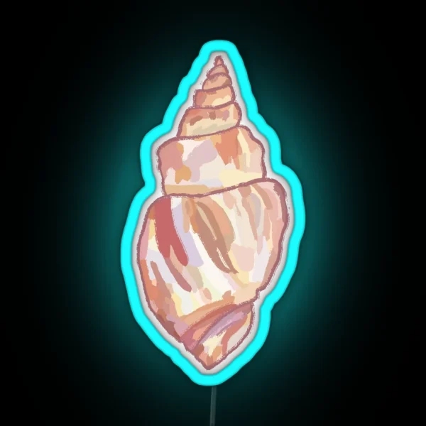 Spiral Seashell RGB Neon Sign