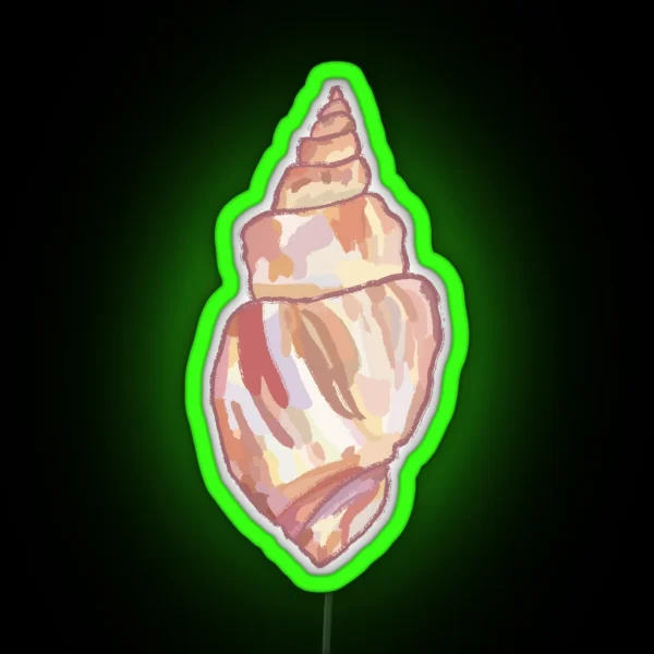 Spiral Seashell RGB Neon Sign