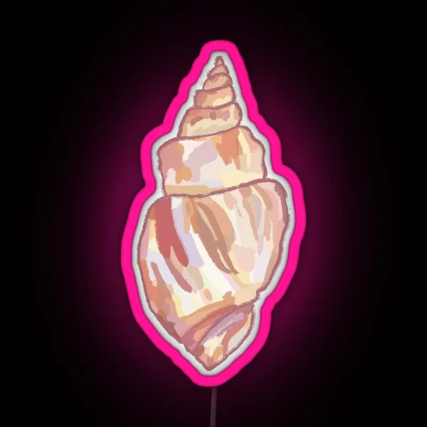 Spiral Seashell RGB Neon Sign